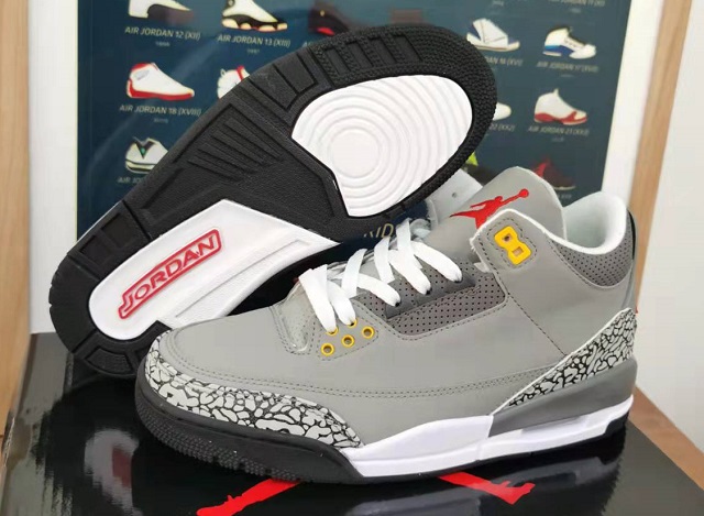 Women Air Jordan 3 Cool Grey